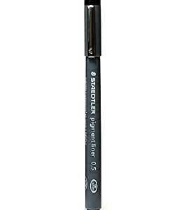 Staedtler Pigment Liner 0.5 mm Black [Pack of 5 ]