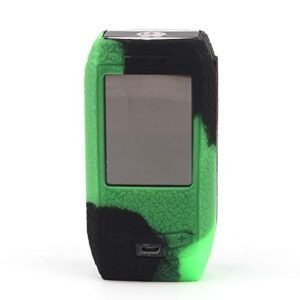 CEOKS for Vaporesso Polar 220W Silicone Case, Anti-Slip Protective Silicone Case Skin Rubber Cover for Vaporesso Polar 220W TC Mod Box Rubber case wrap Shield (Black/Green)