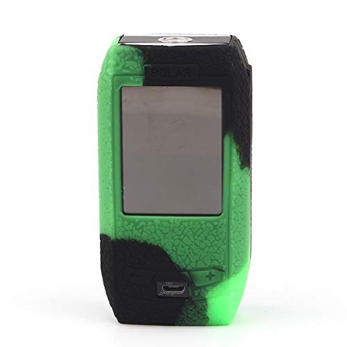 CEOKS for Vaporesso Polar 220W Silicone Case, Anti-Slip Protective Silicone Case Skin Rubber Cover for Vaporesso Polar 220W TC Mod Box Rubber case wrap Shield (Black/Green)