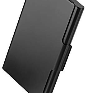 MaxGear Professional Metal Business Card Holder Pocket Business Card Case Business Card Wallet Business Card Carrier for Men & Women, 10-15 Cards, Ultra Light, 3.7" x 2.35" x 0.34", Aluminum, Black