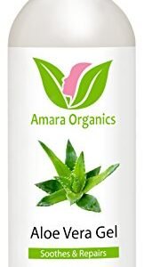 Amara Organics Aloe Vera Gel from Organic Cold Pressed Aloe, 8 fl. oz.
