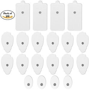 Electrodes for Tens Unit and Electrode Pads for EMS, Self-Adhesive and Reusable for Electrodes Massage FDA Cleared (Snap Connectors)
