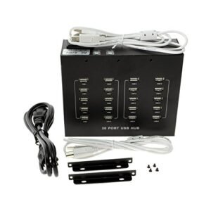 USBGear 20-Port USB 2.0 Hub - Box Style with Internal Power Supply
