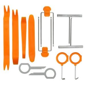 Yblntek Auto Trim Removal Tool Kit Audio Car Radio Pry Tool Sets Orange 12 Packs