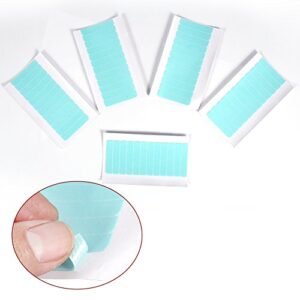 Pre-Cut Double Sided Adhesive Super Tape, 60Pcs/Set Skin Weft Hair Extension Adhesive Double Sided Super Tape Tab Beauty Tool
