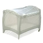 J is for Jeep Baby Playpen Mosquito Netting, Universal Size, Pack N Play Mosquito Net Tent, Play Yard Kid Insect Mesh Cover, White