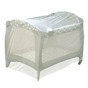 J is for Jeep Baby Playpen Mosquito Netting, Universal Size, Pack N Play Mosquito Net Tent, Play Yard Kid Insect Mesh Cover, White