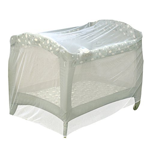 J is for Jeep Baby Playpen Mosquito Netting, Universal Size, Pack N Play Mosquito Net Tent, Play Yard Kid Insect Mesh Cover, White