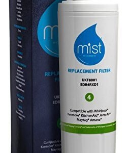 Mist Whirlpool Maytag UKF8001, 4396395, EDR4RXD1, Pur Filter 4, Kenmore 46-9005, Refrigerator Water Filter Replacement