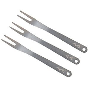 TiTo Titanium Fruit Fork Cake Fork Ultralight Cocktail Fork with 3pcs in a Pack