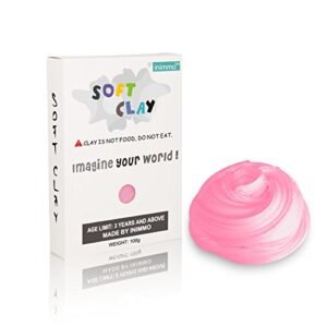 Soft Clay for Slime by Inimmo, Pink, 3.5 ounce (FDA Approved)