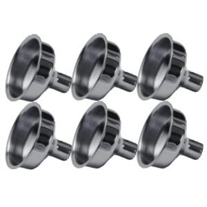 Stainless Steel Hip Flask Funnels, Set of 6