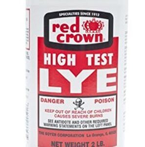 RED CROWN High Test Lye for Making Award-Winning Handcrafted Soaps 2 lb. (1, Non-Food Grade)