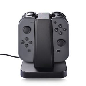 Nintendo Switch Joy Con Charger Dock, 4 in 1 Charging Stand with LED indication