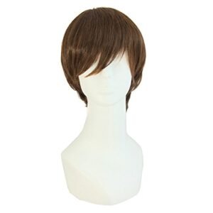 MapofBeauty Fashion Men s Short Straight Wig (Brown)