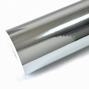Chrome Mirror Silver Vinyl Wrap Adhesive Car Sticker