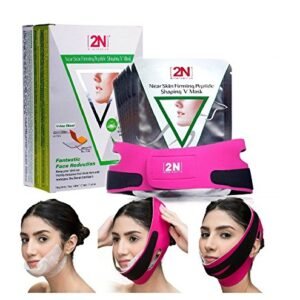 2n Face Lifting Firming Face Care Mask 7pcs with Bandag Belt V-line Facial Slimming Shaping Mask