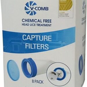 V-Comb Capture Filter Refill - 8 Head Lice and Nit Capture Filters - Requires V-Comb Head Lice Comb - Natural Lice Treatment