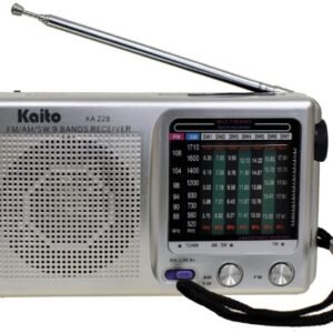 Kaito KA228 Pocket-size 9-Band AM/FM Shortwave Radio, Silver