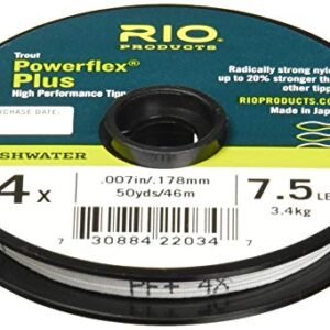 Rio Fly Fishing Tippet Powerflex Plus 4X Tippet 50Yd Fishing Line, Clear