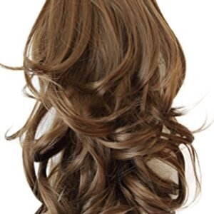 PRETTYSHOP 14"Hair Piece Ponytail Extension Straight Light Curled Nature Looking Heat-Resisting Different Colors (medium brown H85_12)