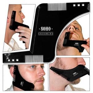 Beard Shaping Tool w/ Beard Shaping Booklet Guide & Brand New PREMIUM Packaging - Shape your beard to perfection with the advanced Soho Grooming Shaping tool - Limited stock!