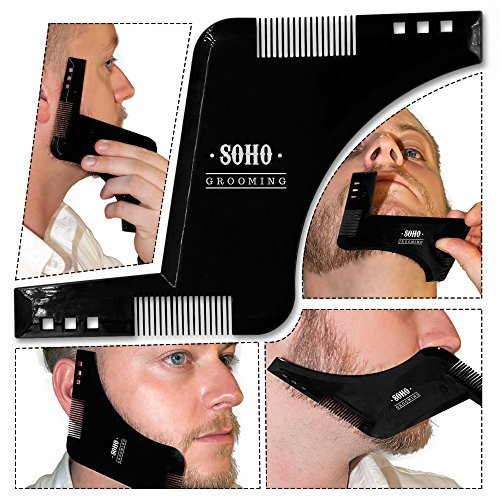 Beard Shaping Tool w/ Beard Shaping Booklet Guide & Brand New PREMIUM Packaging - Shape your beard to perfection with the advanced Soho Grooming Shaping tool - Limited stock!