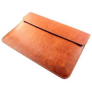 Macbook Air 13 & Macbook Pro 13 Retina Leather Sleeve Case, Brown Laptop Case for Apple Macbook Air 13.3 Inch Display and Macbook 13 Pro with Retina Display - Retail Packaging (Brown)
