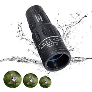 OUTERDO 10 Magnification 16x52 Dual Focus Monocular Telescope Camping Wildlife Hunting Surveillance Traveling Scope Waterproof Monocular Optics Zoom Bright