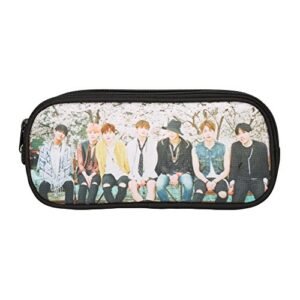 Bosunshine Cartoon BTS Bangtan Boys Printing Pencil Case Cosmetic Storage Bag Organizer (#7)