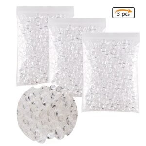 Brodi Fishbowl Beads for Crunchy Slime, 3 Pack Clear Plastic Vase Filler Beads for Homemade Slime, 7mm/0.28 inch Clear Fishbowl Beads for Slime DIY Craft ((180g/6.35 Ounces)