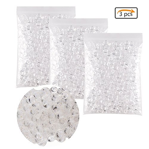 Brodi Fishbowl Beads for Crunchy Slime, 3 Pack Clear Plastic Vase Filler Beads for Homemade Slime, 7mm/0.28 inch Clear Fishbowl Beads for Slime DIY Craft ((180g/6.35 Ounces)