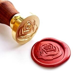 Vooseyhome The Rose Wax Seal Stamp with Rosewood Handle