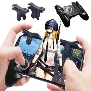 Mobile Game Controller [Bundle], PUBG Mobile Controller with Triggers, Shoot and Aim buttons for Touchscreen devices, Trigger, Mobile Grip, Joystick for Phone Gaming