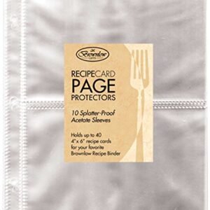 Brownlow Gifts Universal Recipe Card Refill Sheets, Clear