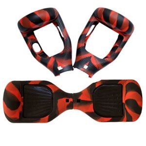 Silicone Case Cover for 6.5 Inches 2 Wheels Self Balancing Electric Scooter (Black & Red)