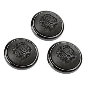 COTOWIN Pack of 10 Gun Black Metal Sewing Buttons 23mm