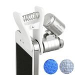 Beileshi 60x Zoom Microscope Magnifier LED + Uv Light Clip-on Micro Lens for Universal Mobile Phones Universal Clamp for Iphone 7s Plus/7s/7/7plus/ 6 6s 6Plus/ 5 Samsun / HTC