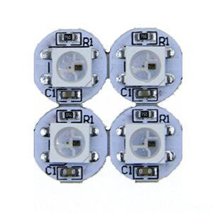 ALITOVE 100pcs WS2812B Addressable LED Pixel light 5050 RGB SMD on Heat Sink PCB Board 1-led LED Module Pixels Light 5V DC