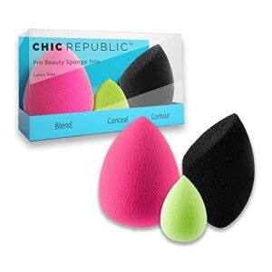 3 Sponge Blender Set to Blend, Conceal, Contour and Highlight