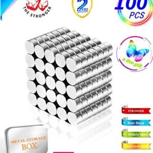 ELECFIND Neodymium Disc Magnets ,Small Rare Earth Magnets, Round, Industrial Strength NdFeB Magnet Set for Fridge, DIY, Craftsï¼ˆ6X3MMï¼‰