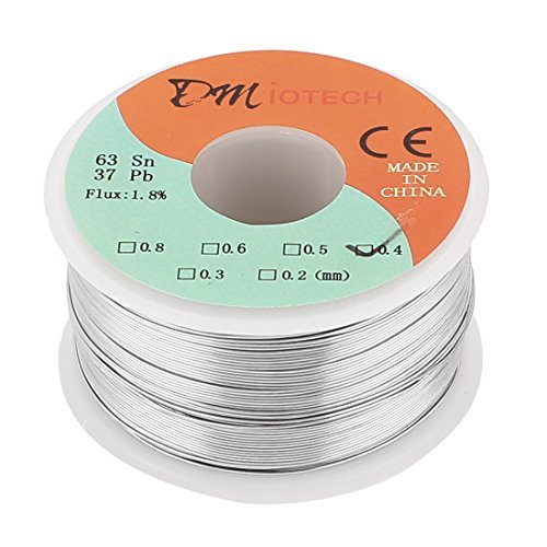 DMiotech 0.4mm 150G 63/37 Rosin Core Flux 1.8% Tin Lead Roll Solder Wire Reel