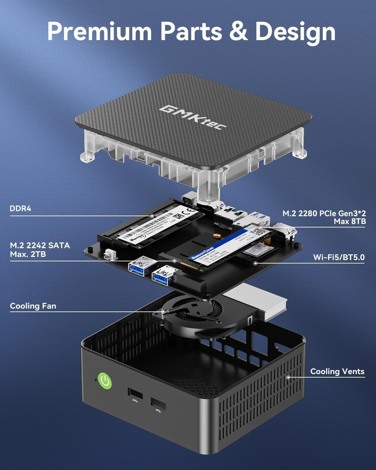 GMKtec G3S Mini PC — Intel N95, 8GB RAM, 256GB SSD - Image 2